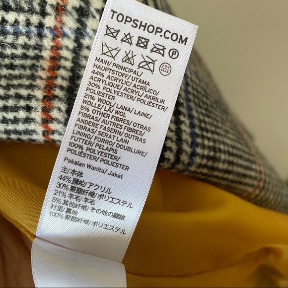 TOPSHOP Houndstooth Coat size 2 - Picture 9 of 12